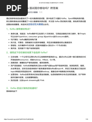 32道常见Kafka面试题 | PDF