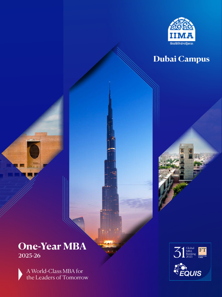 IIMA Dubai Brochure - Final Version-1 | PDF | Master Of Business ...