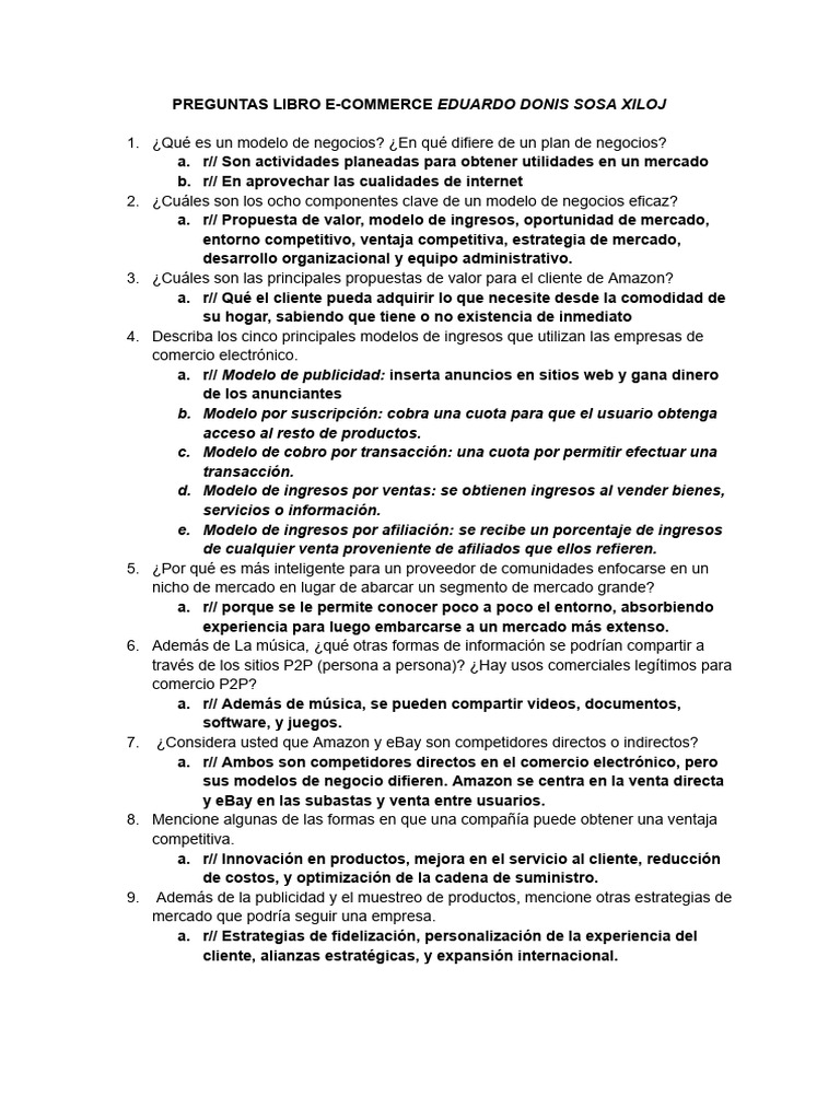 Claves del Modelo de Negocios E-Commerce | PDF | Comercio electrónico ...