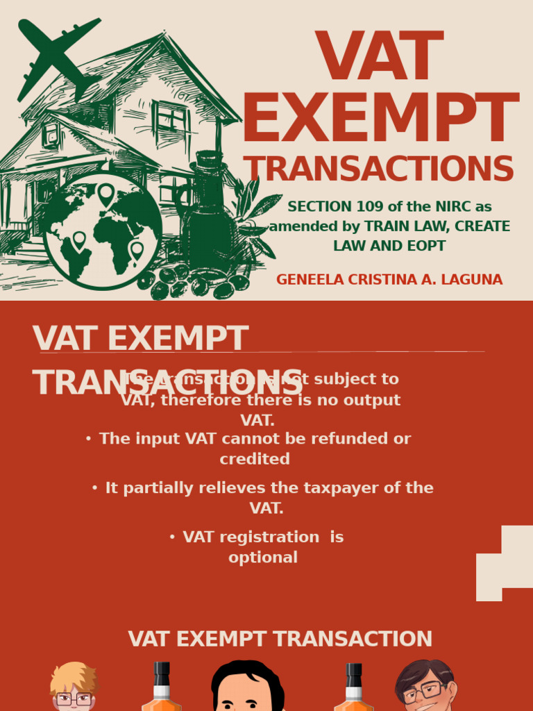 Understanding VAT Exempt Transactions | PDF | Value Added Tax | Taxes