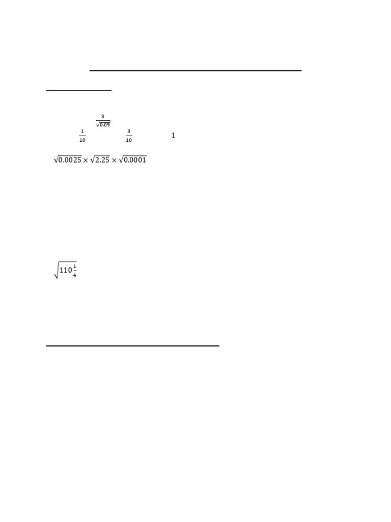Squares and Square Roots | PDF | Numbers | Exponentiation