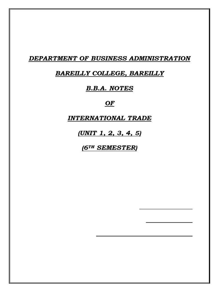 international trade | PDF | Balance Of Payments | Capital Account