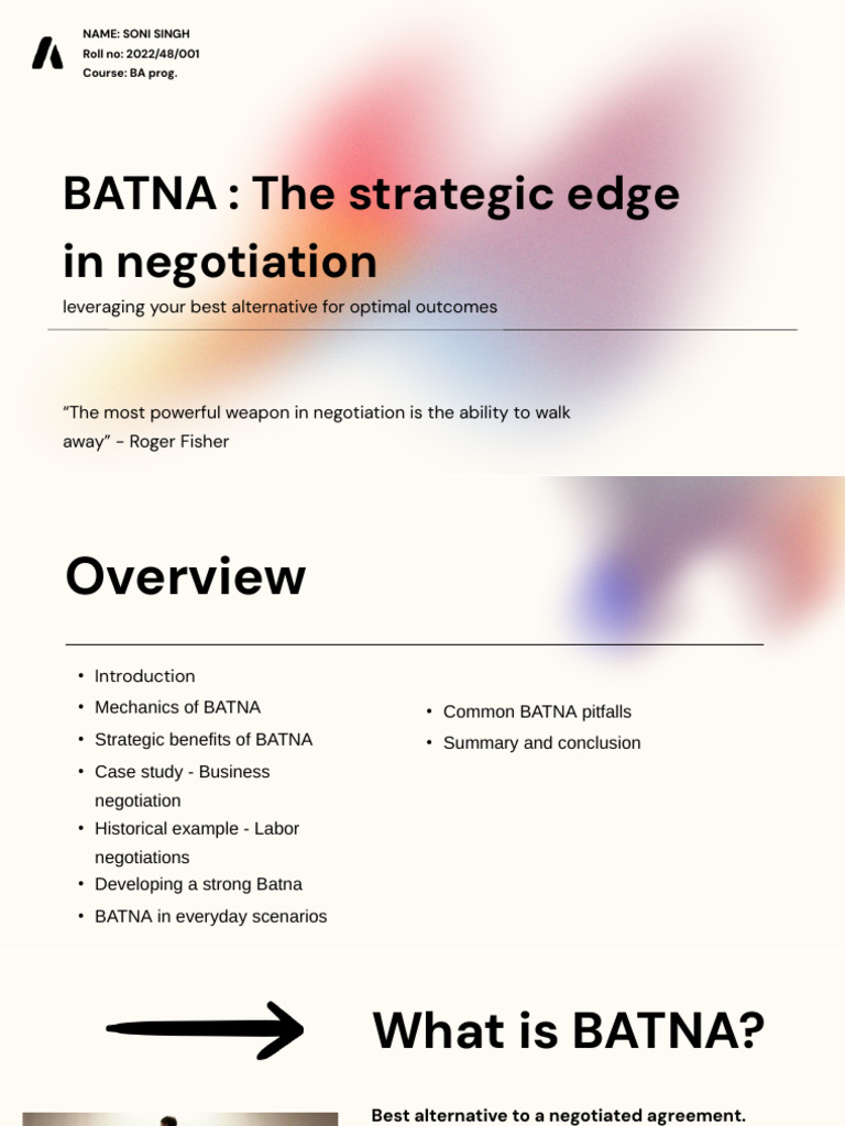 Mastering BATNA for Negotiation Success | PDF | Negotiation