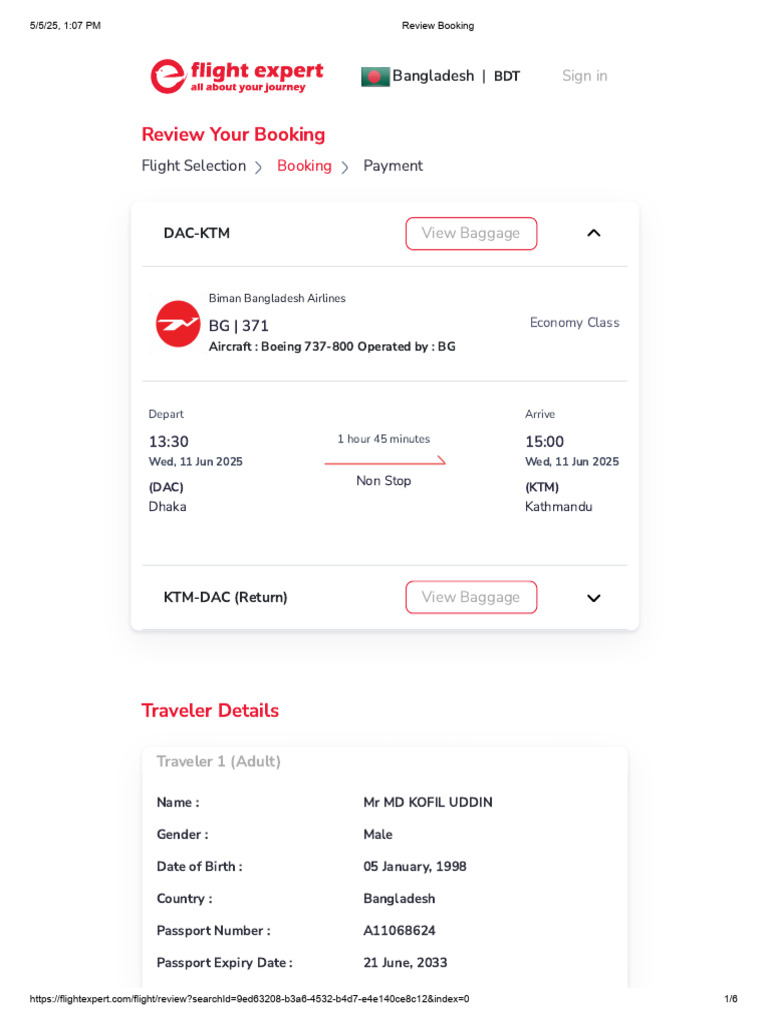 Flight Booking Confirmation Details | PDF | Aviation | Transport