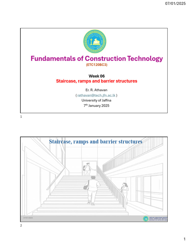 Staircase and Ramp Design Principles | PDF | Stairs