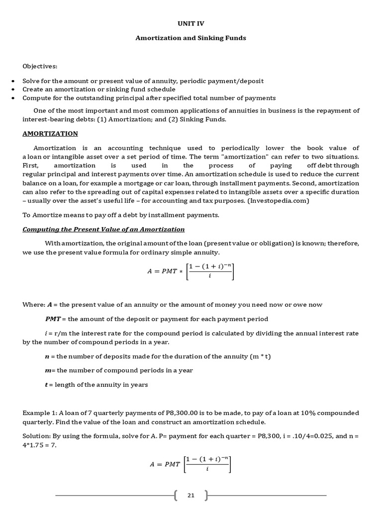 Unit 4 Mathematics of Investment | PDF | Present Value | Debt