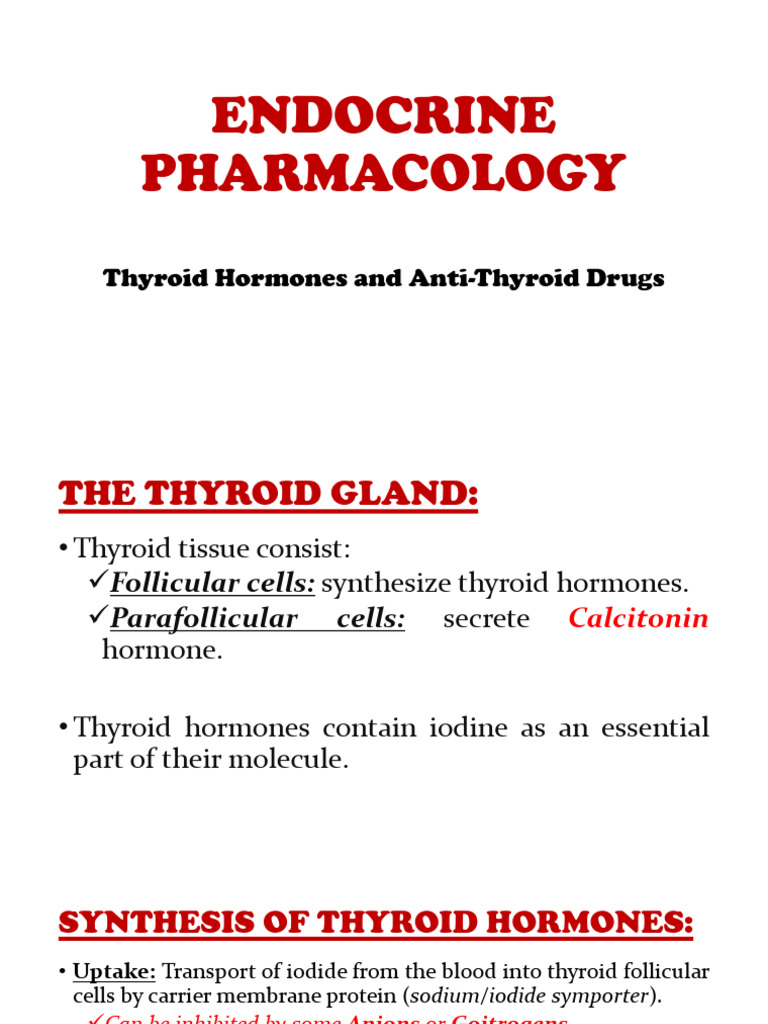 3.Thyroid Hormones and Anti-Thyroid Drugs | PDF | Thyroid | Thyroid Disease
