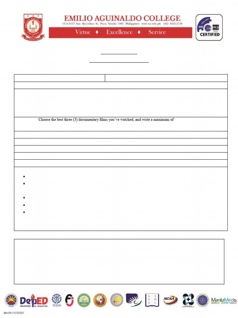 Performance Task 3 in Philo 4TH Quarter (Docu Screening) | PDF | Essays ...