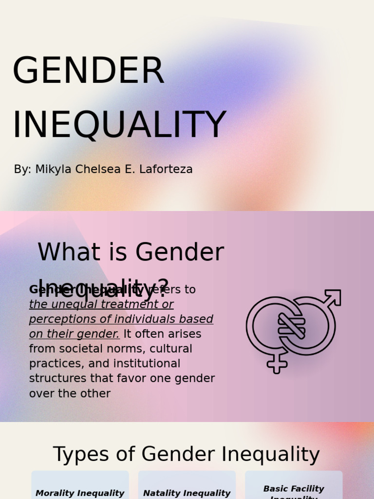Understanding Gender Inequality Issues | PDF | Gender Studies | Gender ...
