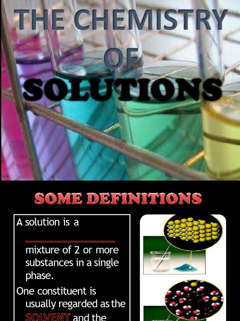 Understanding Solutions and Their Components | PDF | Solubility | Solvation