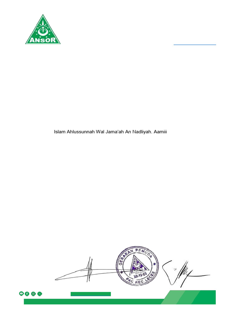 Undangan Halal Bihalal Pac GP Ansor Leces | PDF