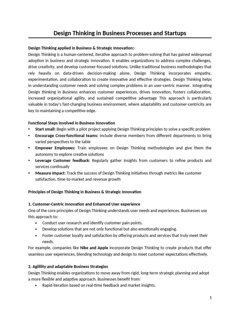 DTI Lecture Notes - Unit5 | PDF | Usability | Design Thinking