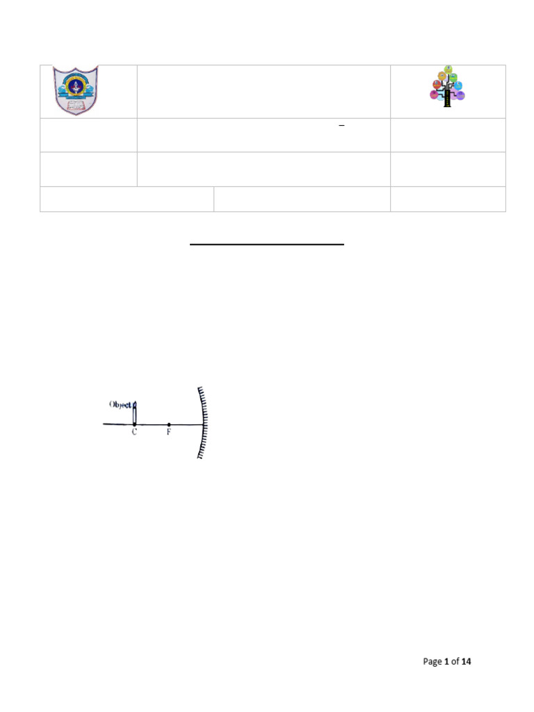 5352219-Class X - Physics - Light Reflection and Refraction Part 1 - Ws ...
