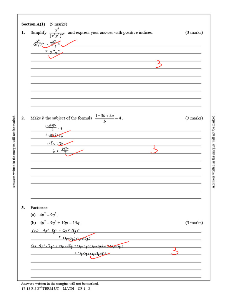 Math Exam Solutions for 2nd Term UT | PDF | Euclidean Geometry | Geometry