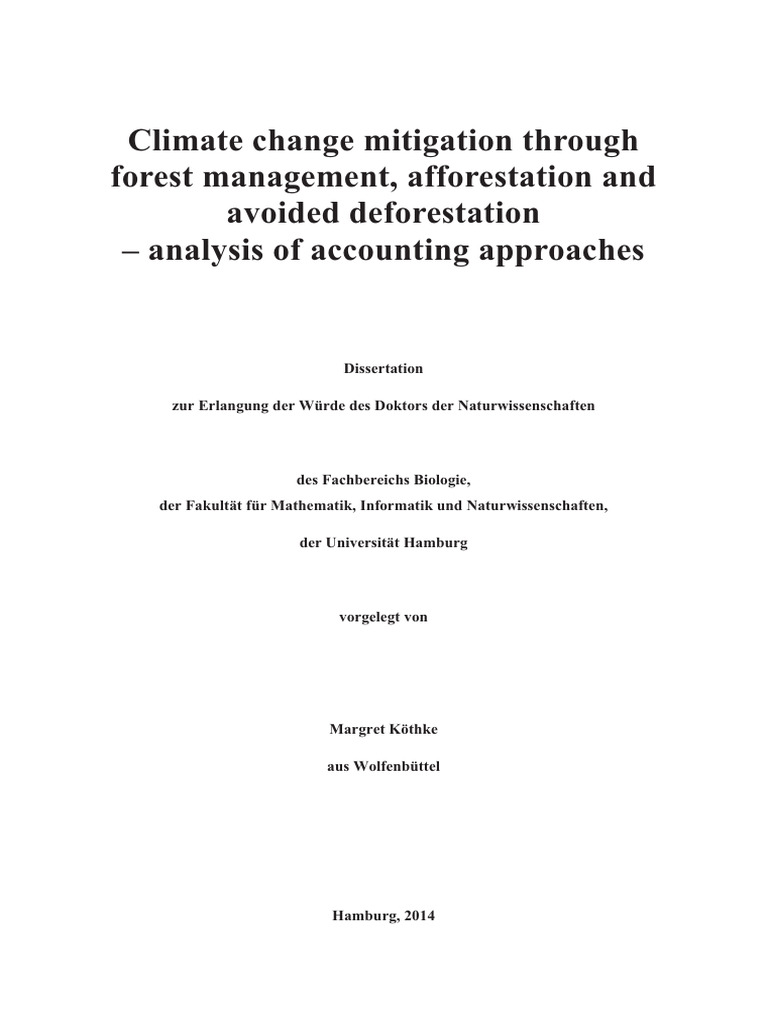 Forest Management for Climate Mitigation | PDF | Kyoto Protocol ...