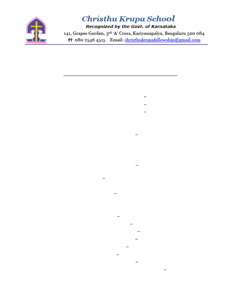 2026-05-09 Textbook Order For Christhu Krupa School | PDF | Languages ...