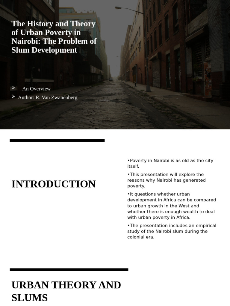 Urban Poverty and Slum Development in Nairobi | PDF | Slum | Poverty