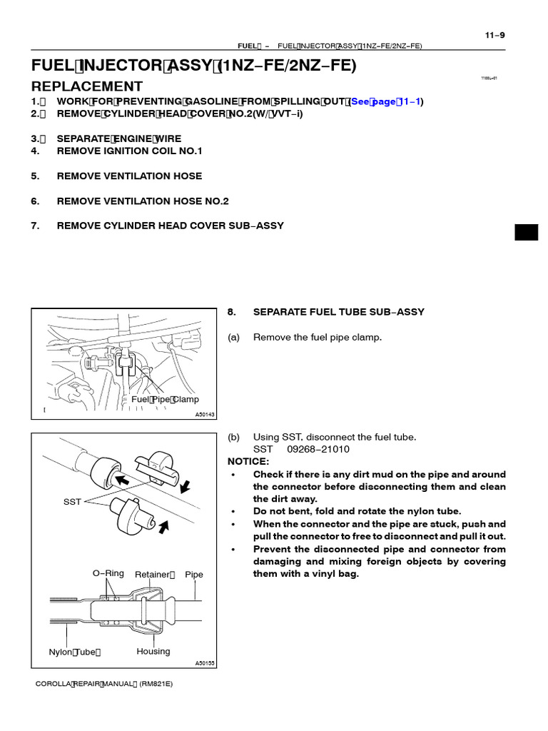 Fuel Injector Replacement Guide | PDF | Pipe (Fluid Conveyance ...