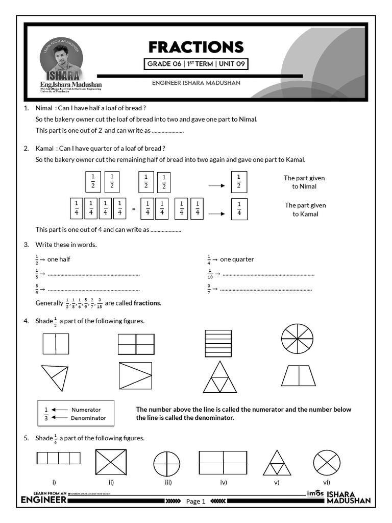 Understanding Fractions and Their Operations | PDF | Mathematical ...