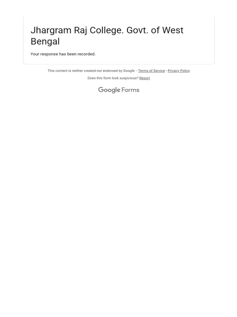 Jhargram Raj College. Govt. of West Bengal | PDF