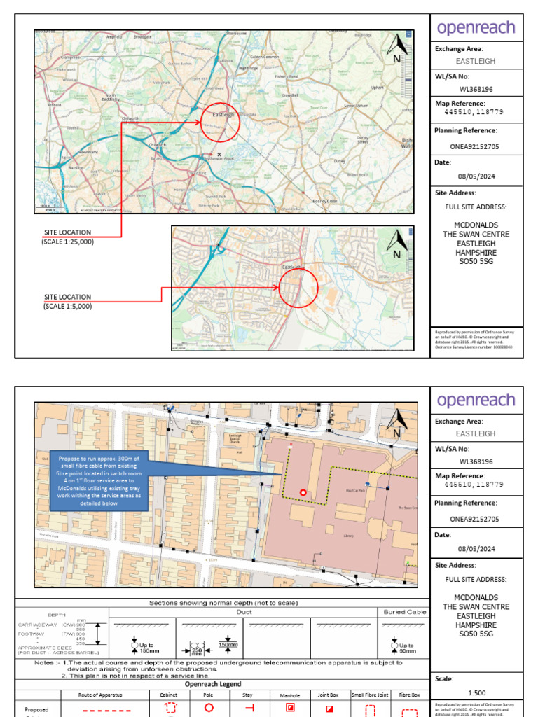 Wayleave Onea92152705 Swan Centre | PDF | Ordnance Survey | Property Law
