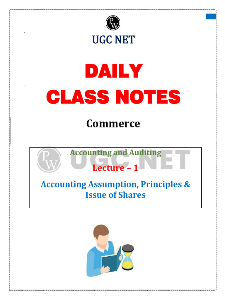 Daily Class Notes: Ugc Net | PDF | Goodwill (Accounting) | Partnership