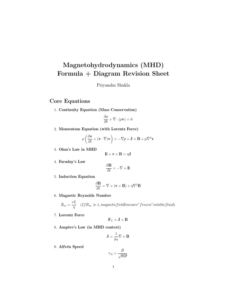 Formula MHD | PDF