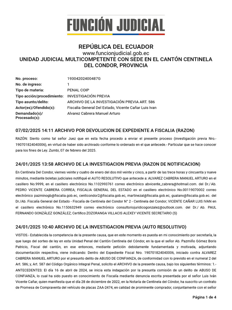 Expel 19304202400487G 27091656 07042025 | PDF | Derecho penal | Fiscal