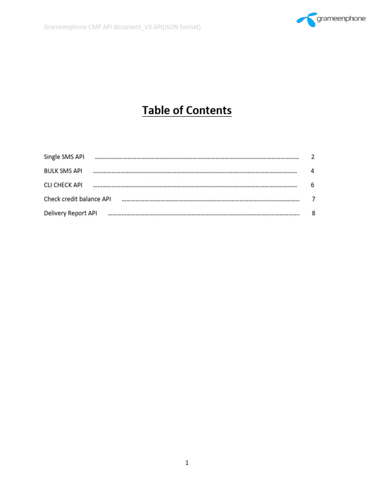 Grameenphone CMP API Guide V3 | PDF | String (Computer Science) | Json