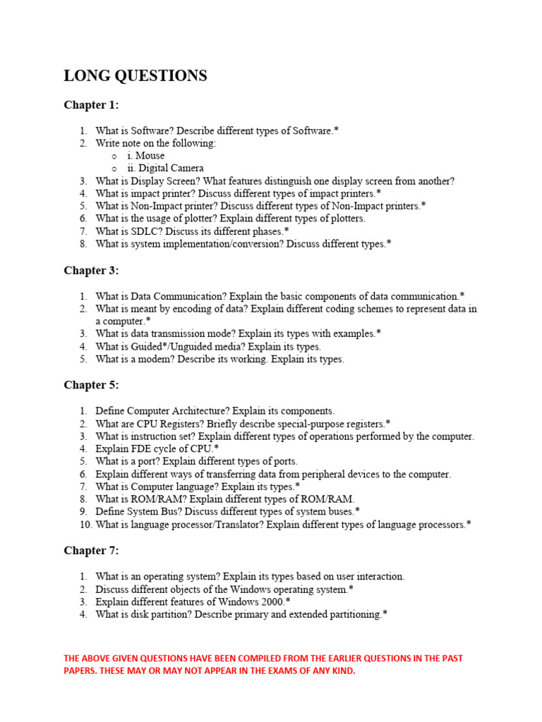 Comprehensive Computer Science Exam Guide | PDF | Computer Network ...