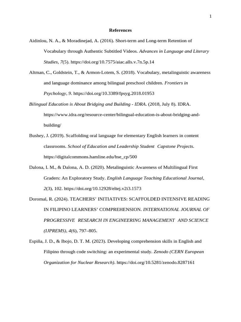 RRLs For Math Anxiety | PDF | Multilingualism | Reading Comprehension