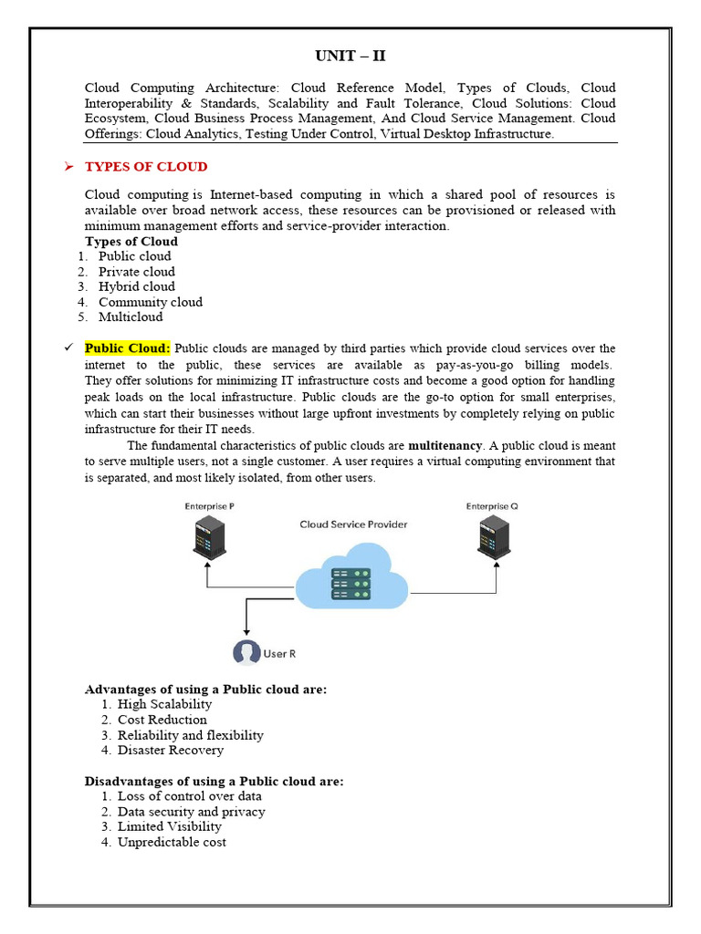 Cloud Computing Unit II Overview | PDF | Cloud Computing | Desktop ...