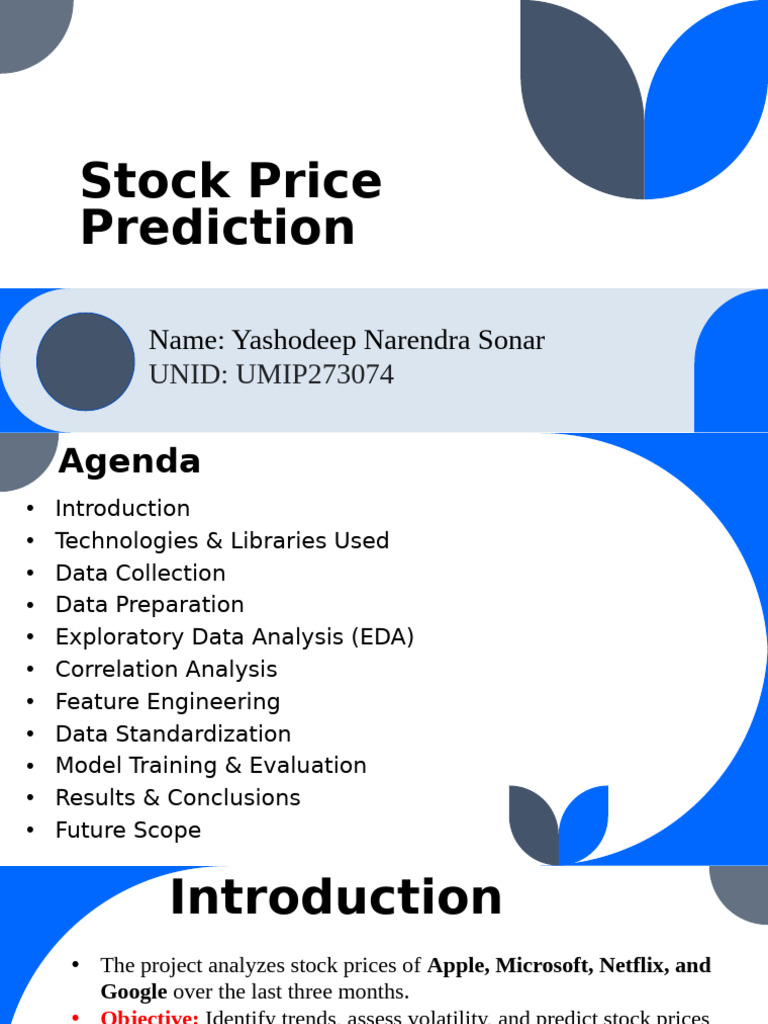 Stock Price Prediction | PDF | Mean Squared Error | Prediction