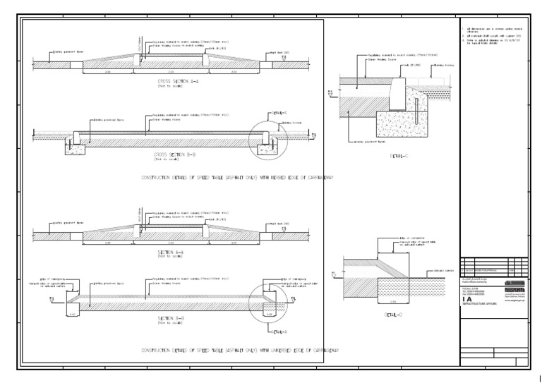Typical Asphalt Speed Table Details | PDF | Road Infrastructure ...