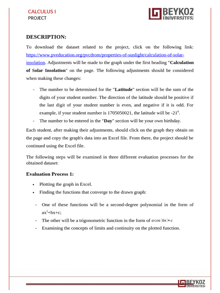 Calculus Project | PDF