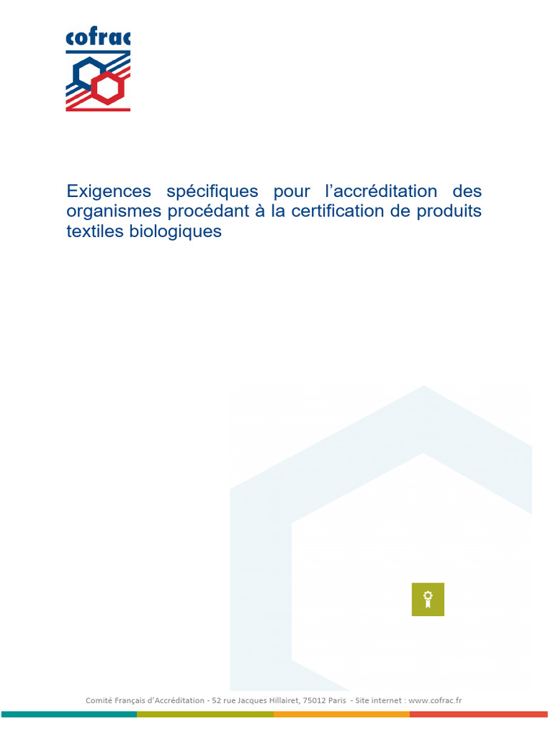 Exigences d'accréditation pour textiles bio | PDF | Management de la ...