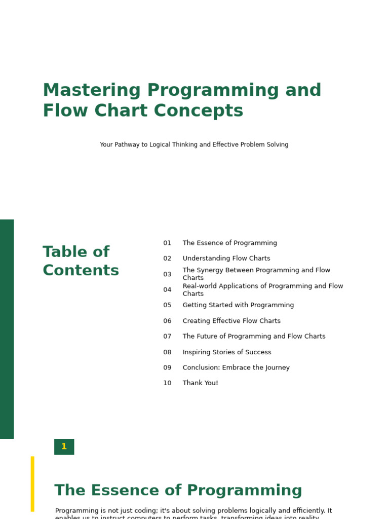 Programming and Flow Chart Concept | PDF | Computer Programming ...