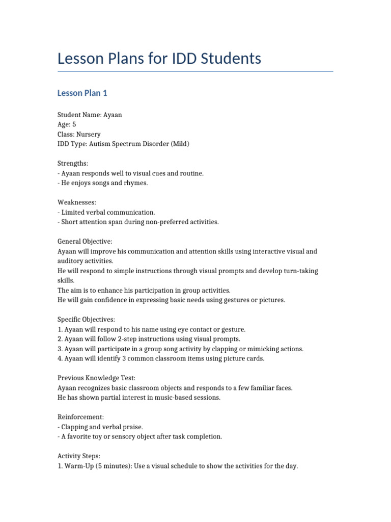 Lesson_Plan_1 | PDF