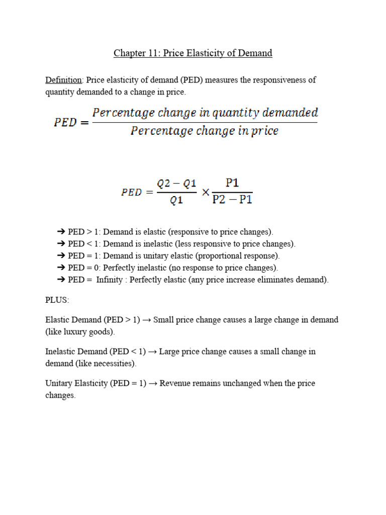 Chapter 11-Price Elasticity of Demand | PDF
