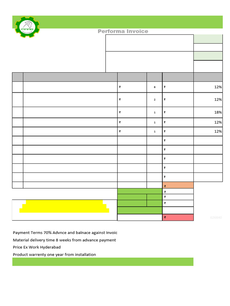 MAAB Poultry Automation Invoice Details | PDF | Manufactured Goods