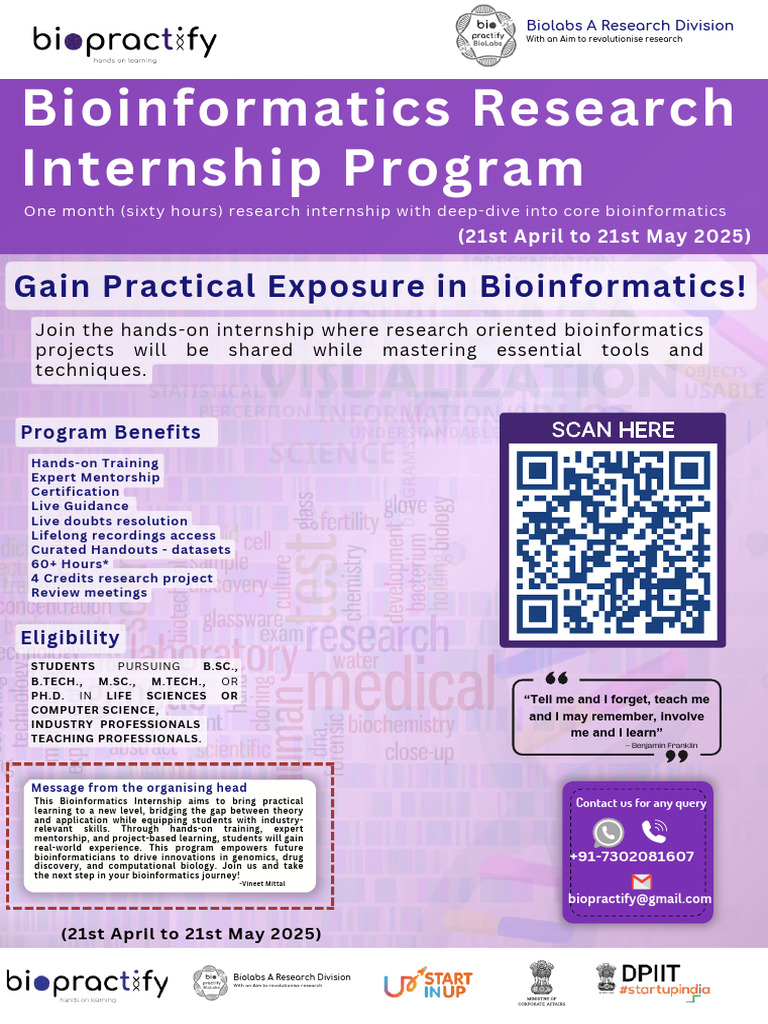 Bioinformatics Internship Program 2025 | PDF | Bioinformatics | Health ...