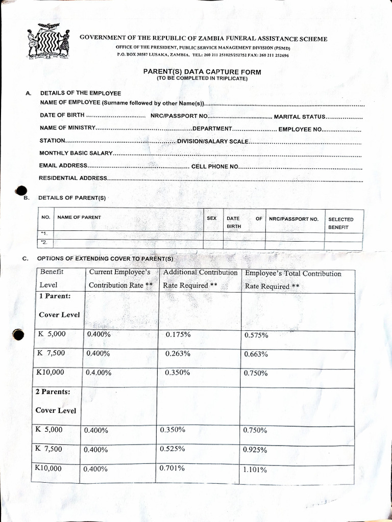 Madison GRZ Data Capture Form 2 | PDF