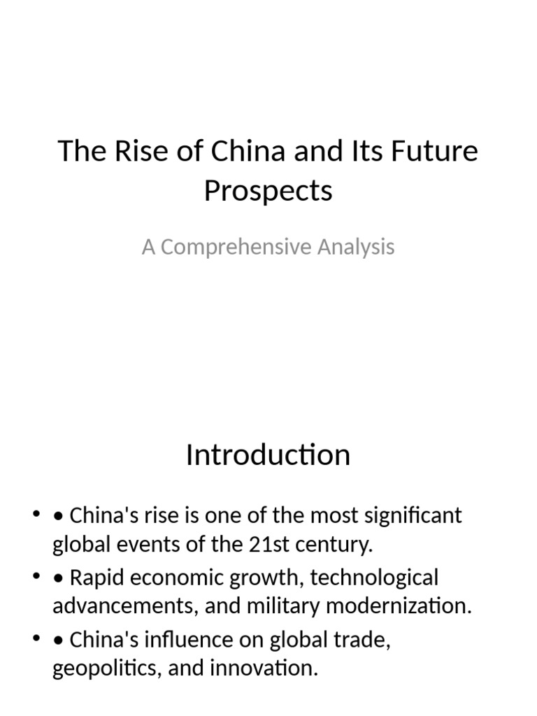 China's Rise: Global Impact and Future | PDF