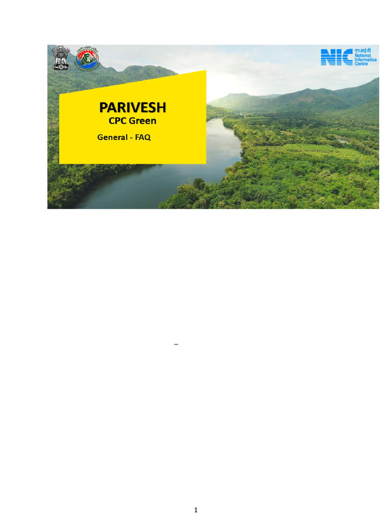 Understanding PARIVESH Registration Process | PDF | Geographic ...