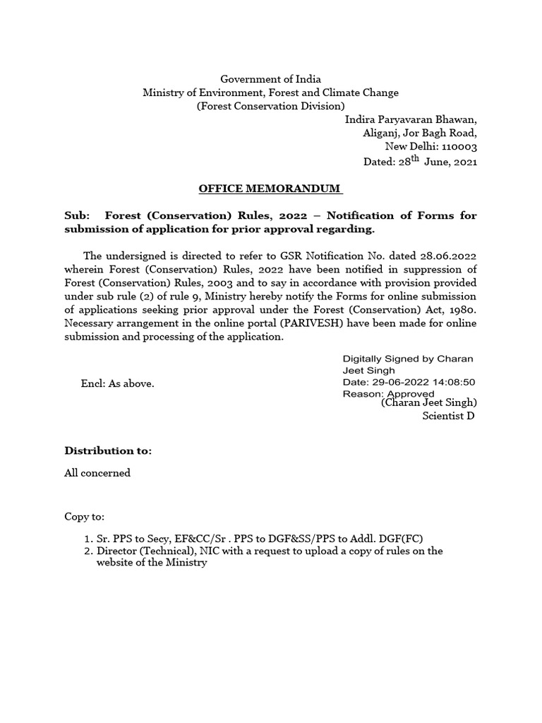 1251781168$OM 11 118 2021 PARIVESH 2 NEW Forms | PDF | Geographic ...