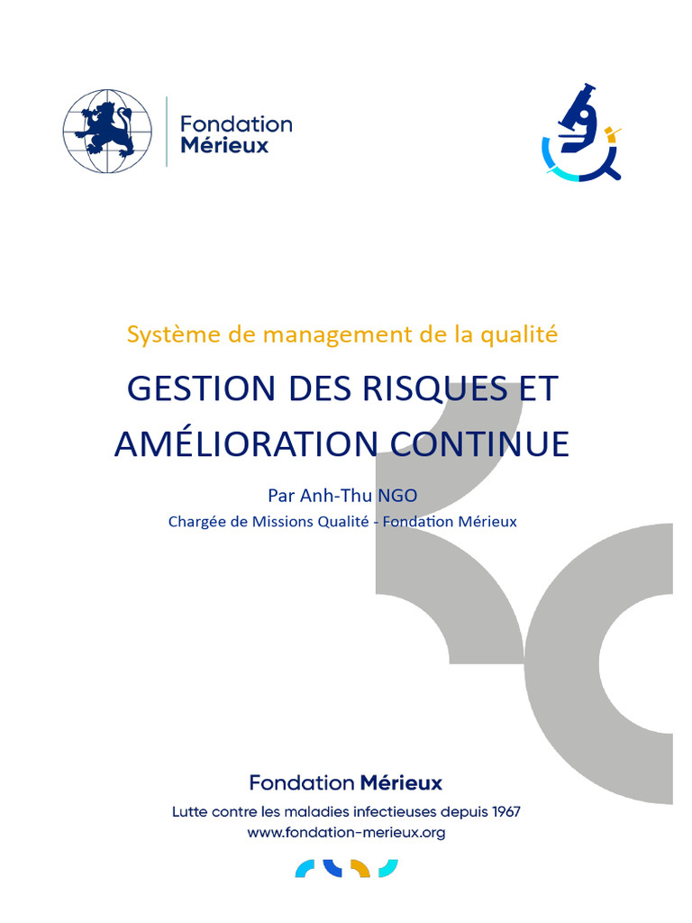Gestion des Risques et Amélioration Continue | PDF | Risque | Gestion ...