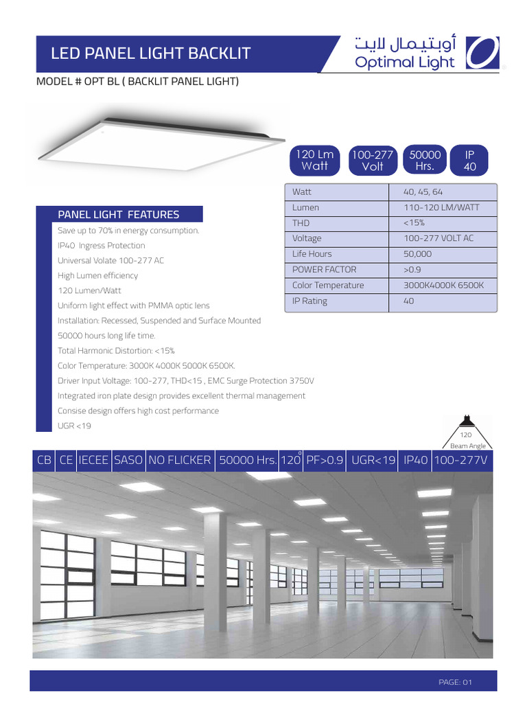300x1200 Backlit LED Panel Features | PDF | Backlight | Electronic ...