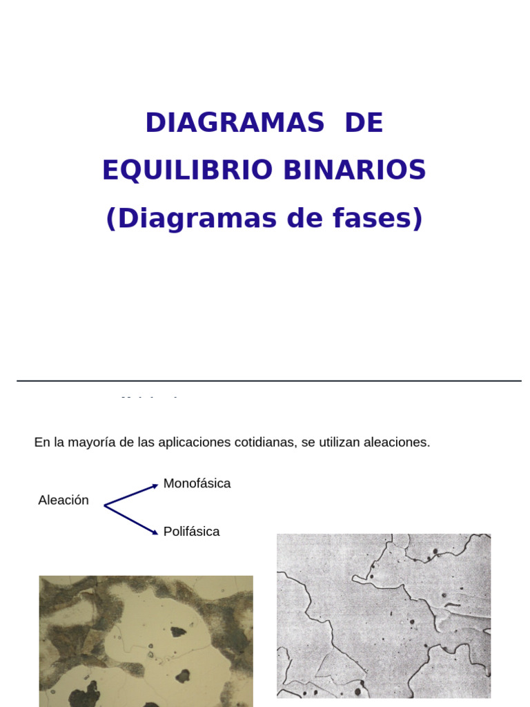 Diagramas de Fases y Equilibrio en Aleaciones | PDF | Fase (materia ...