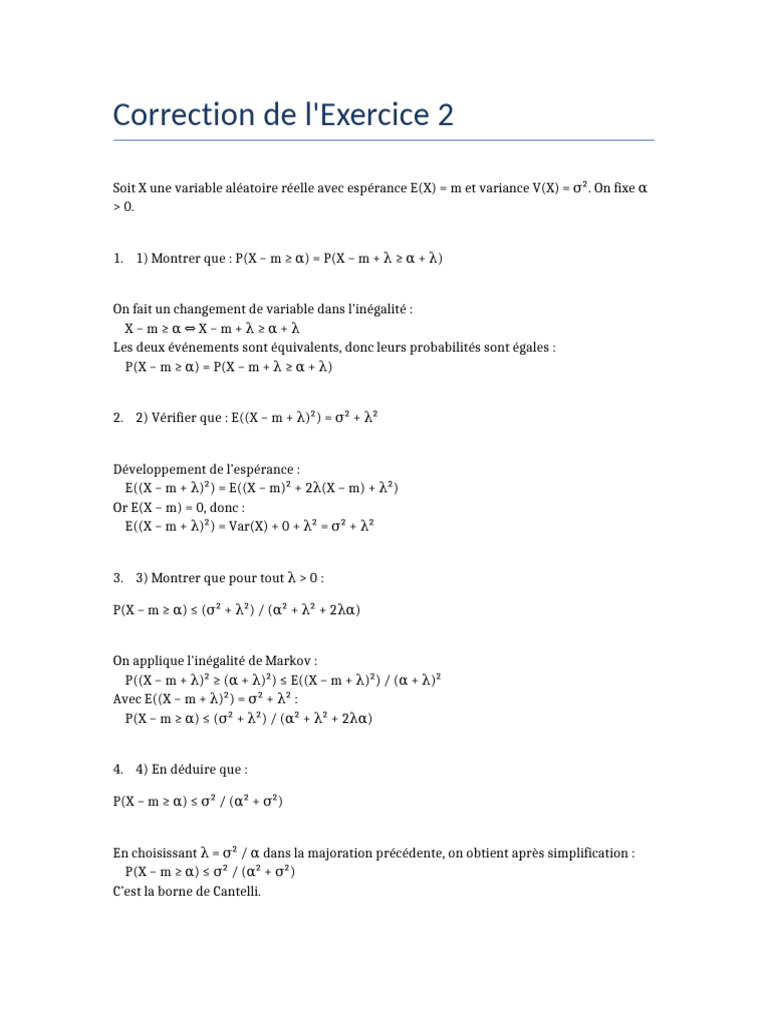Correction de l'Exercice 2 | PDF