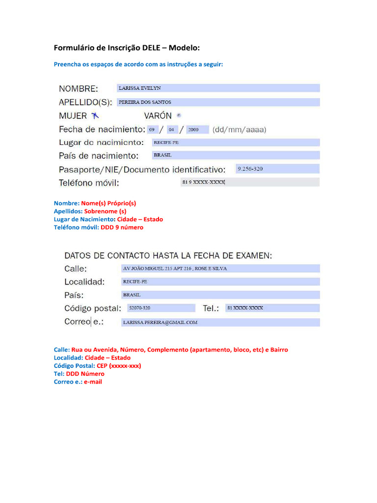 Guia Preenchimento Formulário de Inscrição-Modelo 2025-1 | PDF